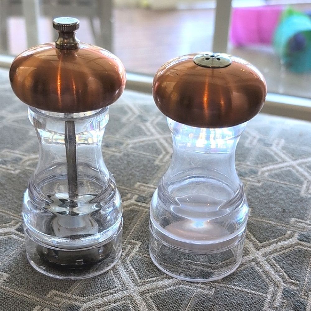 Olde Thompson Small Copper Top Salt and Pepper Mill Set